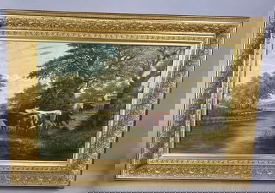 Painting of Cows at River