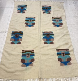 Vintage Hand Woven Mexican Rug