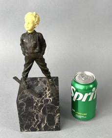 After Ferdinand Preiss Bronze & Celluloid Boy