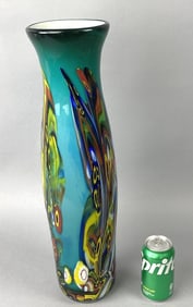 Murano Style Art Glass Vase