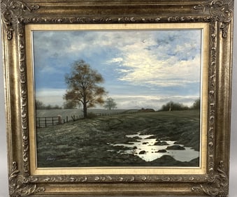 Farm Scene Signed Nancy