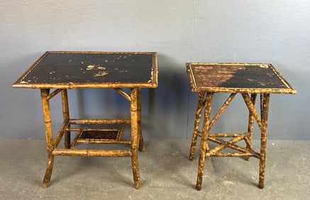 2 Bamboo Side Tables