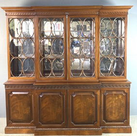 Georgian Style Mahogany Breakfront
