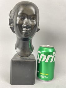 Bronze Bust of Asian Woman