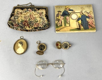 Group of Articles w/ 2 lockets