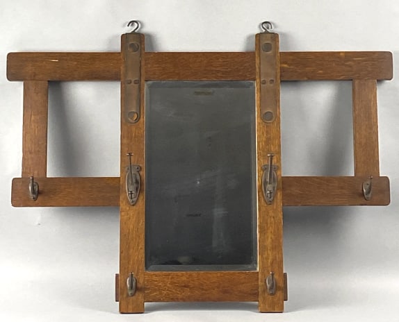 Mission Style Oak Coat Rack (1 of 6)