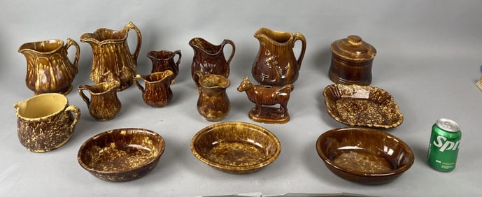 Group of Rockingham Bennington Pottery
