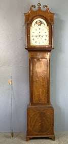 19th C. English Mahogany Tall Case Clock