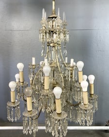 19th C. Electrified Gasolier