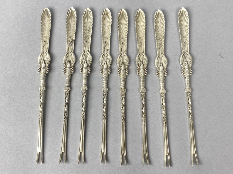 8 Sterling Silver Lobster Forks (1 of 6)
