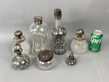 7 Sterling & Glass Bottles