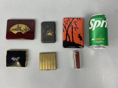 Group of Japanese Cigarette Cases w/ Others