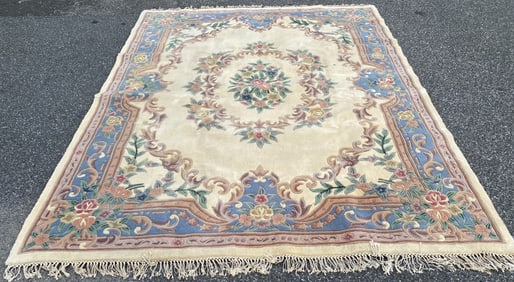 Chinese Floral Decorated Rug