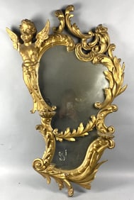 Antique Rococo Style Giltwood Mirror