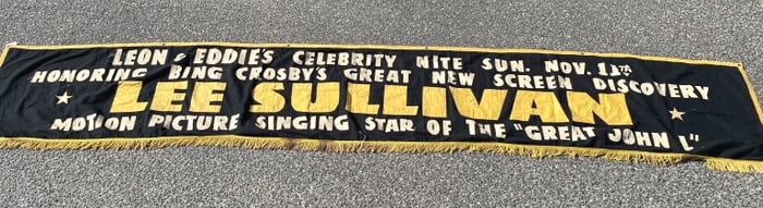 Bing Crosby Fabric Banner