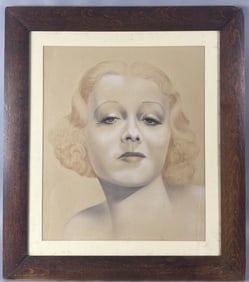 Pastel of Jean Harlow