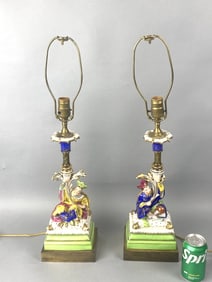 Pair of Asian Style Figural Lamps