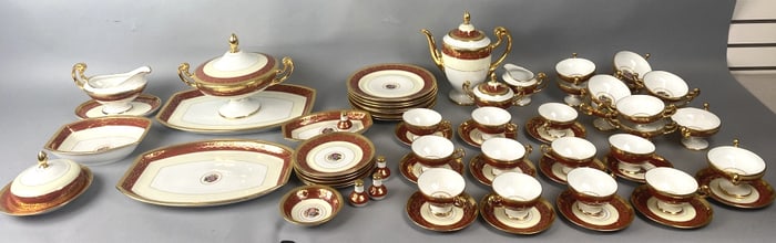 Bohemia Czech. Partial Porcelain Dinner Service