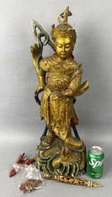 Giltwood Statue of Guru Rinpoche