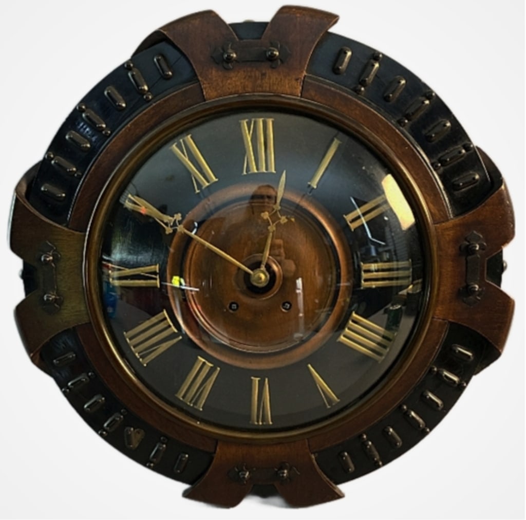 19th C. Black Forest Wall Clock: 19th C. Black Forest Wall Clock. 19 3/4"diam. Condition: Untested.