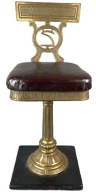 Art Deco Bronze Swivel Chair