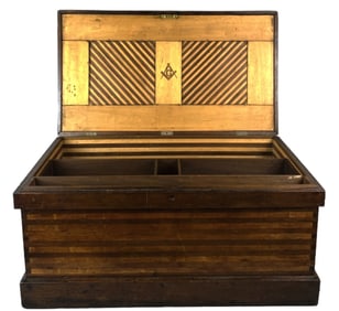 19th C. Masonic Trunk
