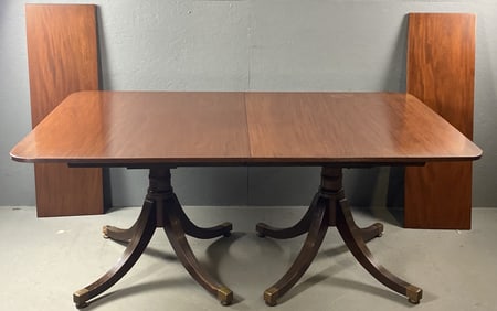 Mahogany Double Pedestal Table