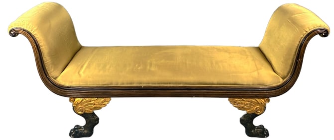 Empire Style Upholstered Bench