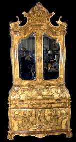 Italian Olivewood Bureau Bookcase