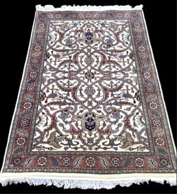 Indian Floral & Geometric Design Rug