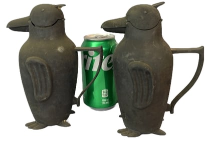 Pair of Art Deco Penguin Cocktail Shakers