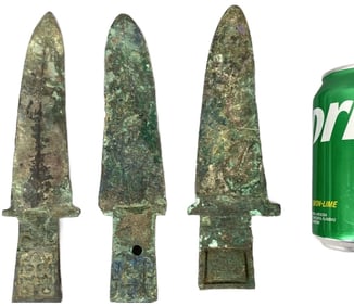 Three Chinese Bronze Dagger Axes