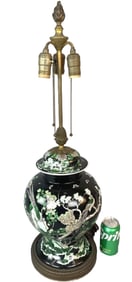 Chinese Famille Noire Porcelain Lamp