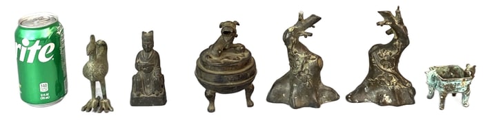 Group of Chinese Bronze and Metal Articles