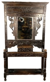 Victorian Oak Hall Stand