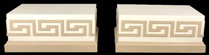 Pair of Pedestals w/ Greek Key Motif