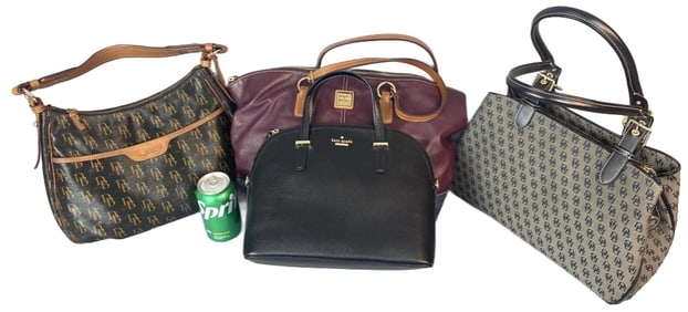 3 Dooney & Burke, 1 Kate Spade Pocketbooks