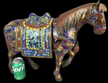 Chinese Cloisonne Enamel Horse