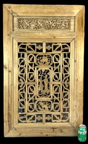 Chinese Carved Wood Panel