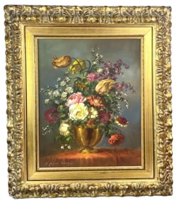 E. Jozsa Kataly Still Life of Flowers