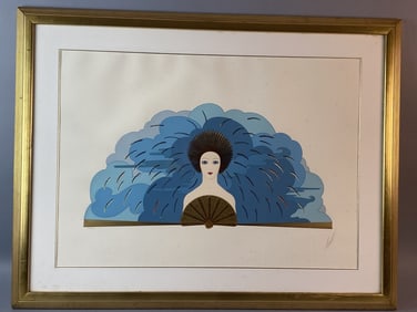 Erte "The Storm" Serigraph w/ Certificate