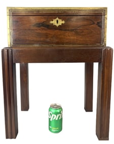 Wood & Brass Box on Stand