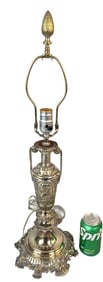 Victorian Style Silver Table Lamp