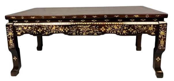 Asian Rosewood & Mother of Pearl Low Table