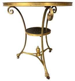 Bronze & Marble Girandole Table