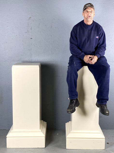 Pair of White Painted Wood Pedestals (1 of 5)