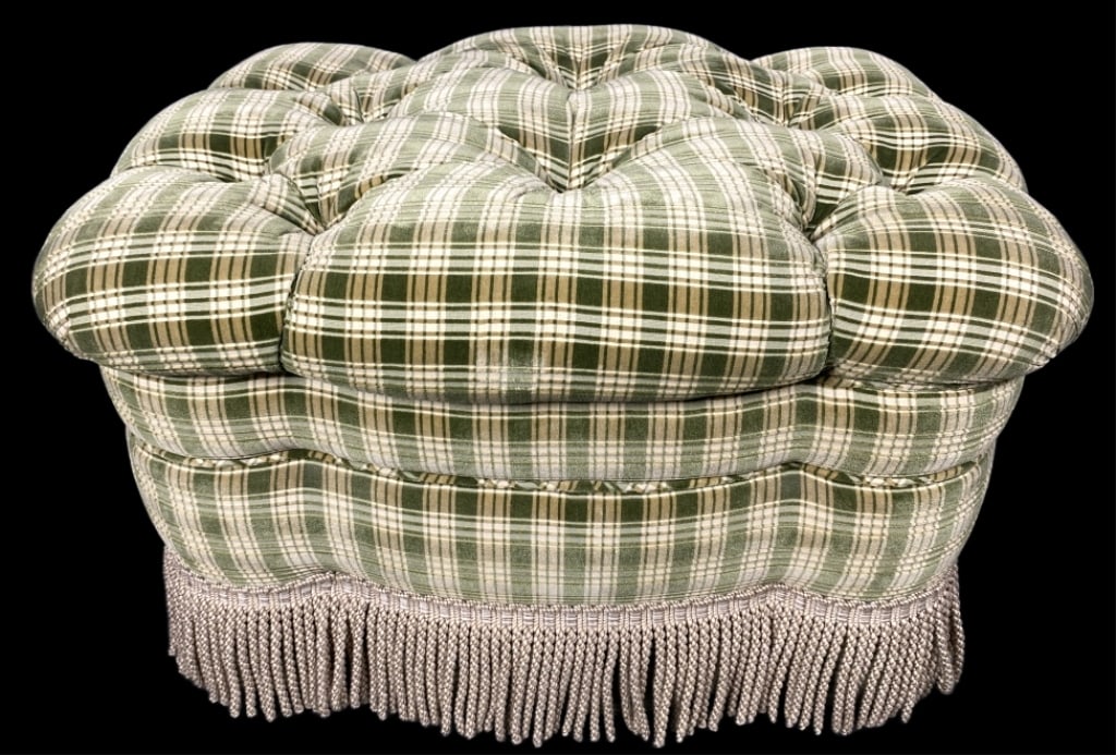 Channel Style Tufted Ottoman (1 of 6)