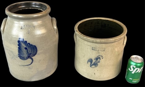 2 Vermont Pottery Crocks