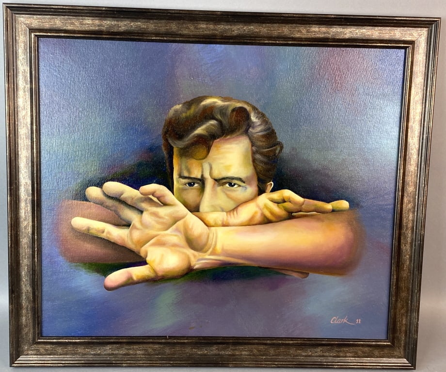 David Clark "Resistance": David Clark "Resistance". Oil on board, signed (lr) Sight: 19 1/2"h x 23 1/2"w Condition: Good.