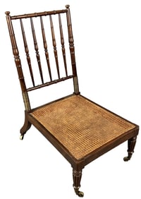 Regency Mahogany Caned Side Chair